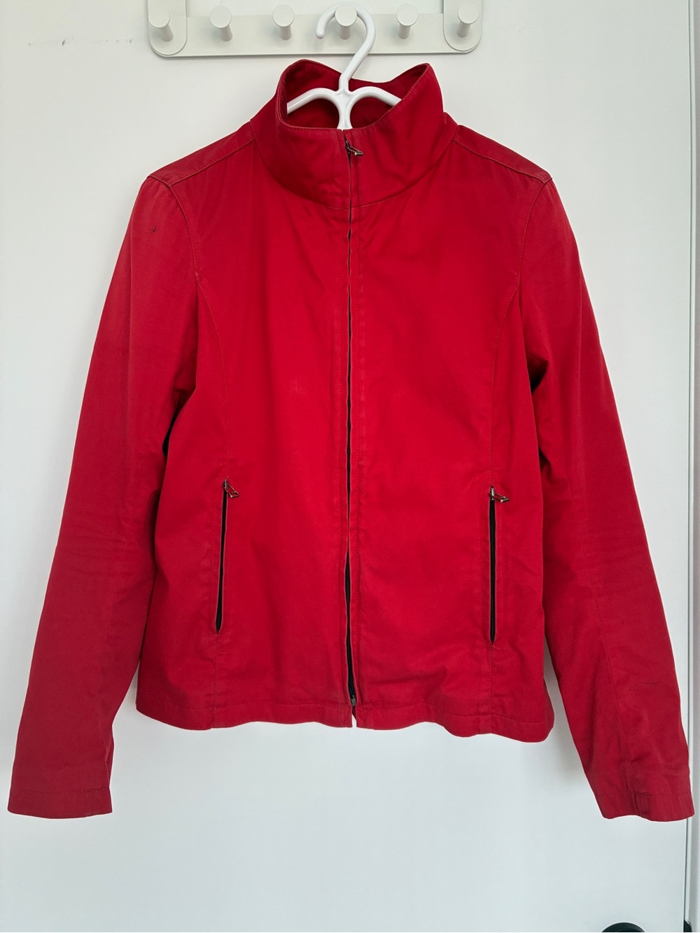 Dainese Motorcycle Jacket - Red - Shoulder & Arm Armor - Size 42 (S/M, Woman)